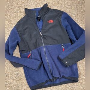 The North Face Men's Denali Fleece Black and Blue Jacket